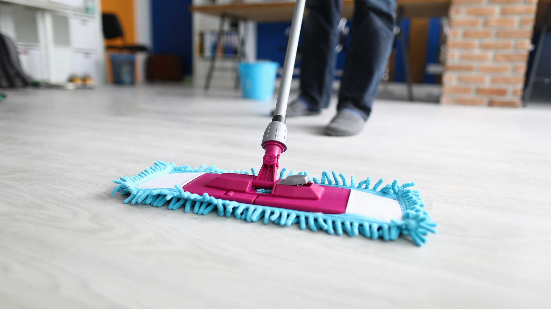 Dust Mopping Floor in Phoenix