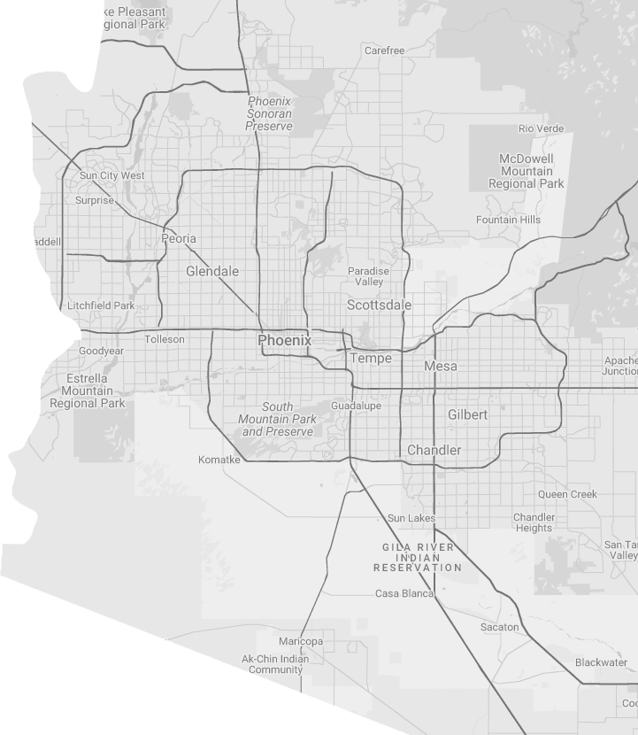 Map of Arizona - Service Area